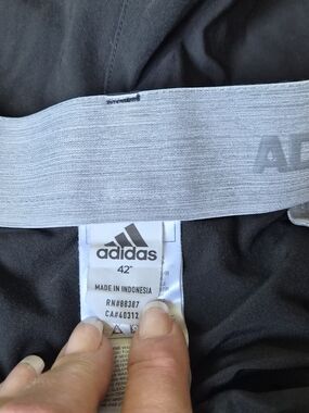 adidas Black Short with Light Gray Branded Waistband